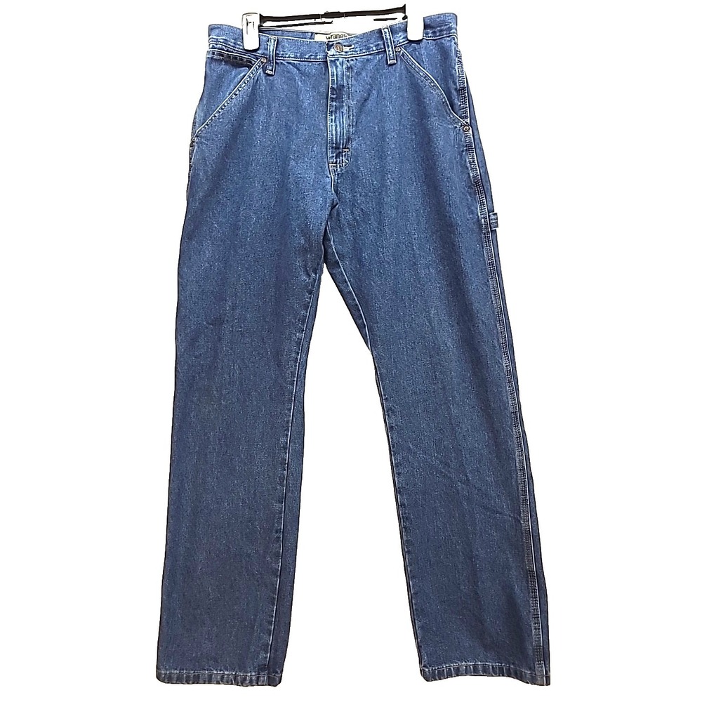 Vintage Wrangler Carpenter Jeans 33x32 High Rise Dk‎ Wash Straight Leg